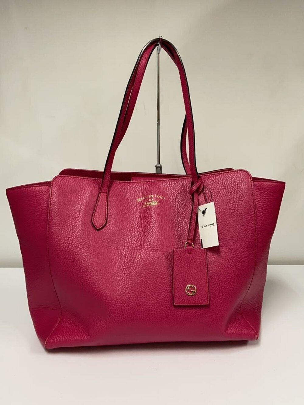 Gucci Tote Bag Swing Leather Pink